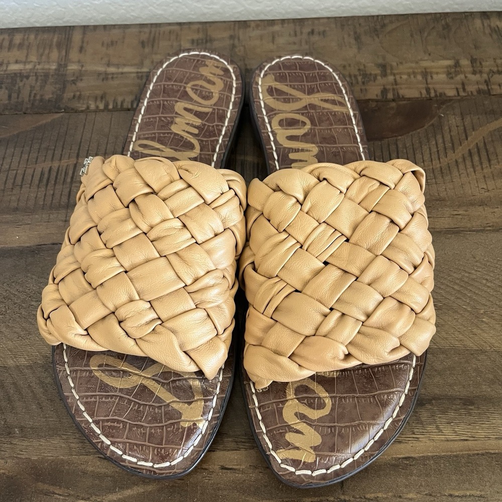 Sam Edelman Tan Braided Slide Sandals
